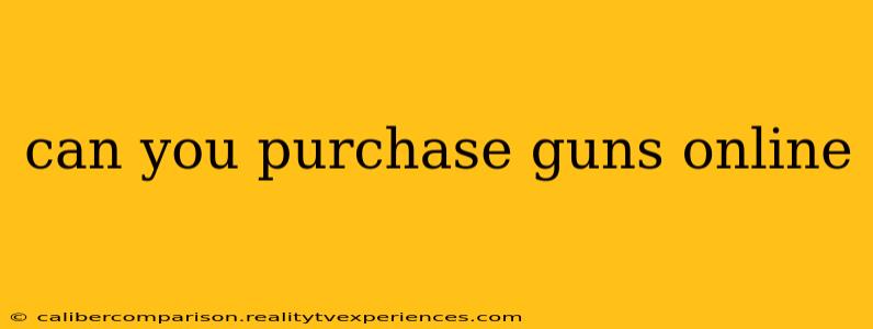 can you purchase guns online