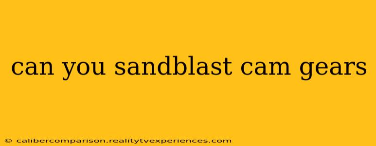 can you sandblast cam gears