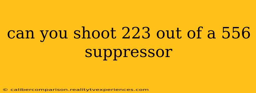 can you shoot 223 out of a 556 suppressor