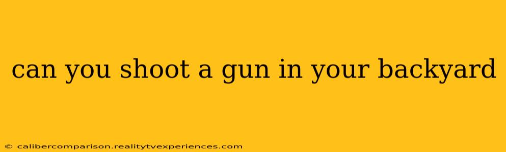 can you shoot a gun in your backyard