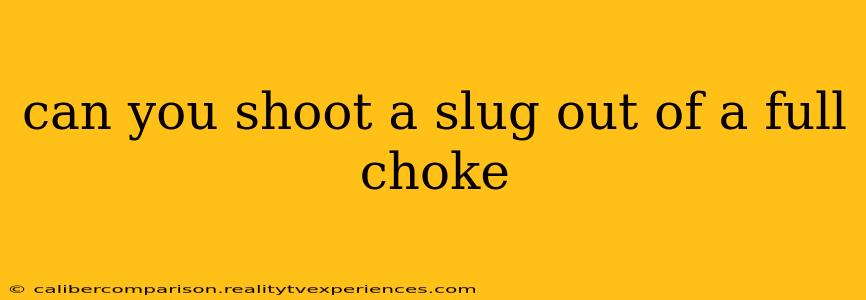 can you shoot a slug out of a full choke