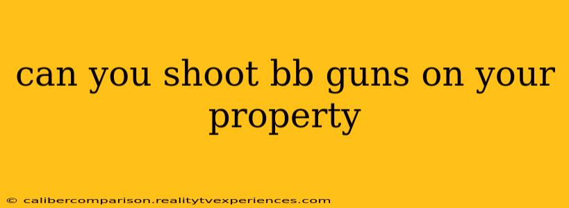 can you shoot bb guns on your property