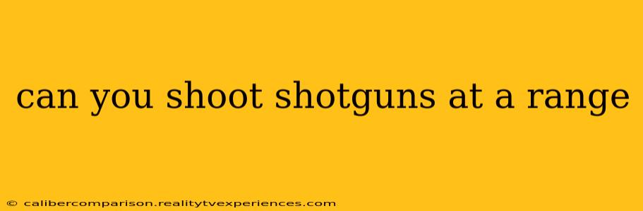 can you shoot shotguns at a range