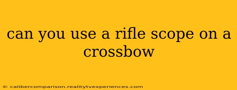 can you use a rifle scope on a crossbow