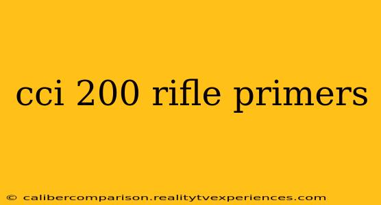 cci 200 rifle primers