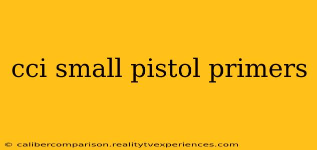 cci small pistol primers