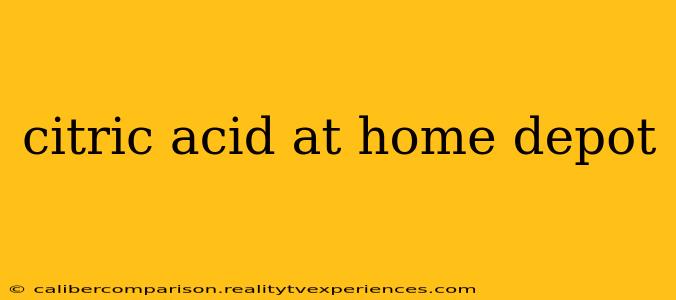 citric acid at home depot