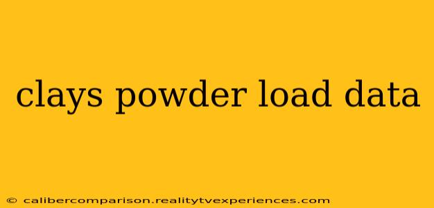 clays powder load data