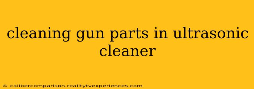 cleaning gun parts in ultrasonic cleaner