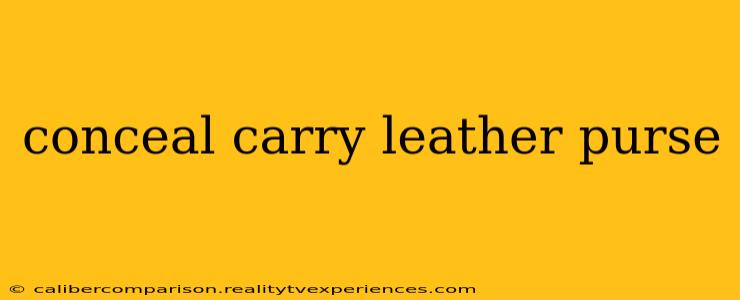 conceal carry leather purse