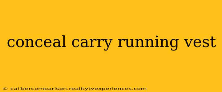 conceal carry running vest