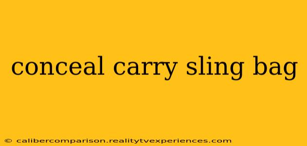 conceal carry sling bag