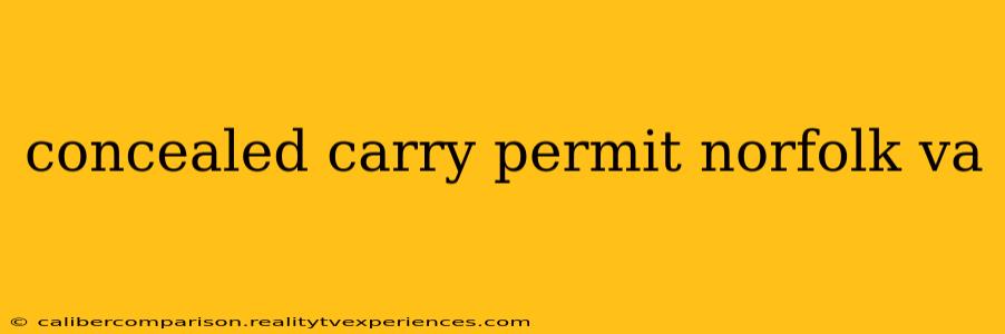 concealed carry permit norfolk va