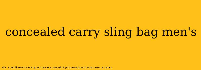 concealed carry sling bag men's