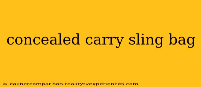 concealed carry sling bag