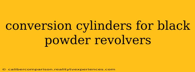 conversion cylinders for black powder revolvers