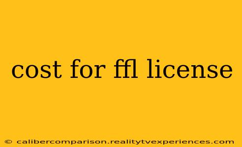 cost for ffl license