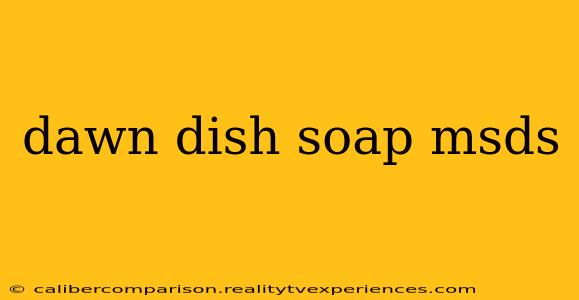 dawn dish soap msds