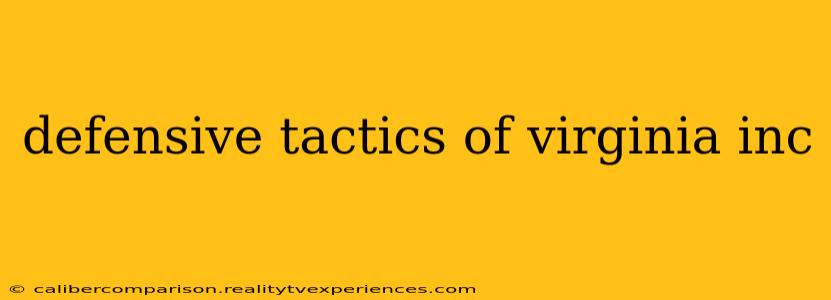 defensive tactics of virginia inc