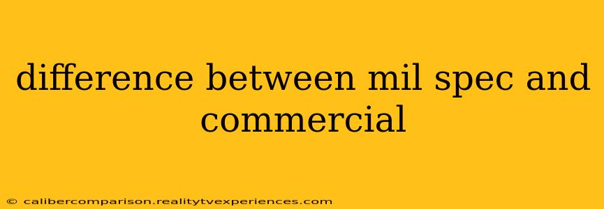 difference between mil spec and commercial