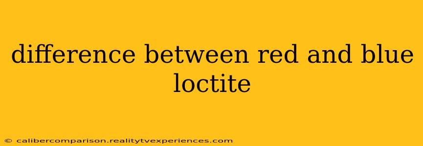 difference between red and blue loctite