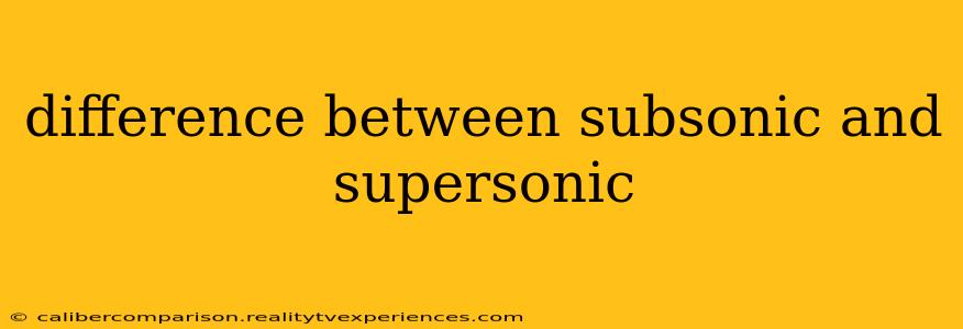 difference between subsonic and supersonic