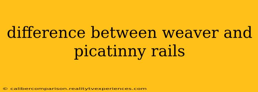 difference between weaver and picatinny rails