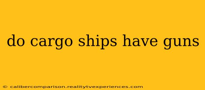 do cargo ships have guns