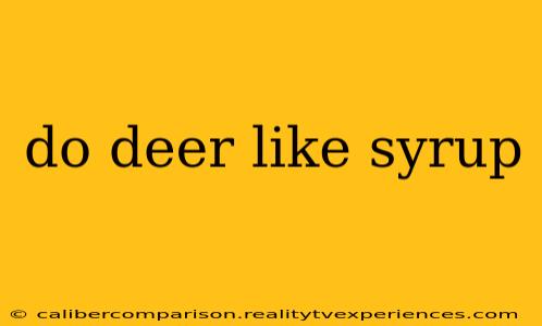 do deer like syrup