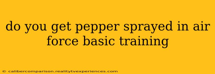 do you get pepper sprayed in air force basic training