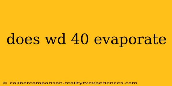 does wd 40 evaporate