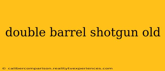 double barrel shotgun old