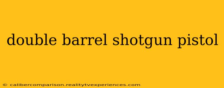 double barrel shotgun pistol