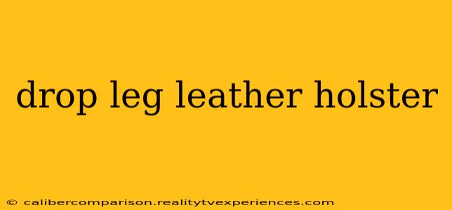 drop leg leather holster