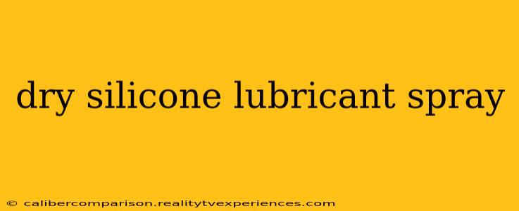 dry silicone lubricant spray