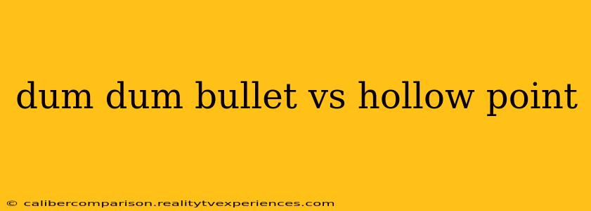 dum dum bullet vs hollow point