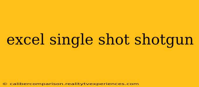 excel single shot shotgun