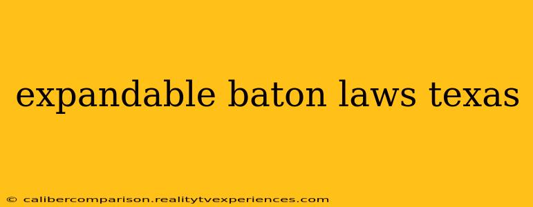 expandable baton laws texas