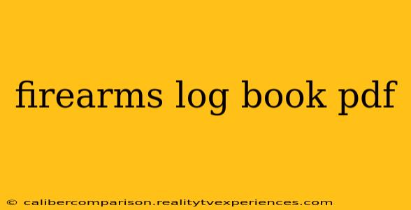 firearms log book pdf