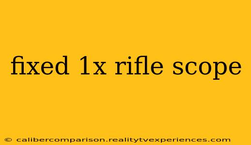 fixed 1x rifle scope