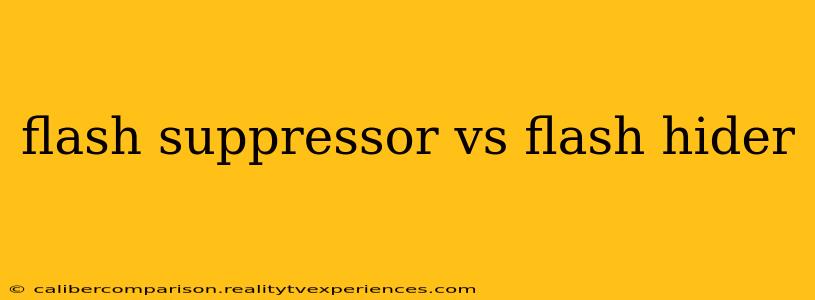 flash suppressor vs flash hider