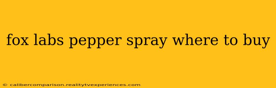 fox labs pepper spray where to buy