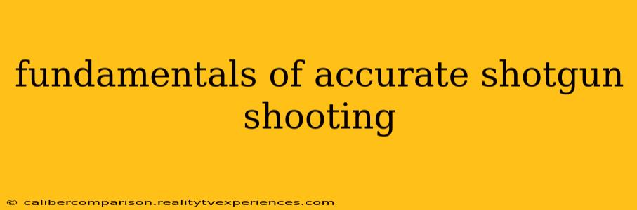 fundamentals of accurate shotgun shooting