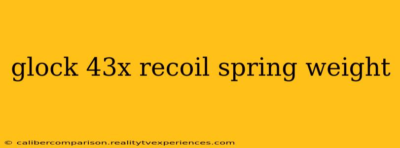 glock 43x recoil spring weight