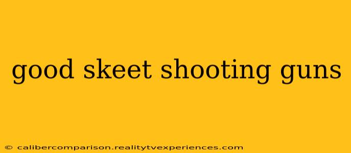 good skeet shooting guns