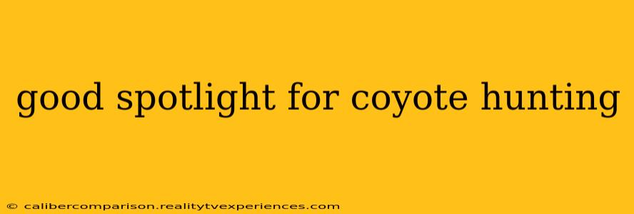 good spotlight for coyote hunting