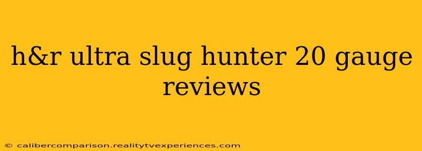 h&r ultra slug hunter 20 gauge reviews