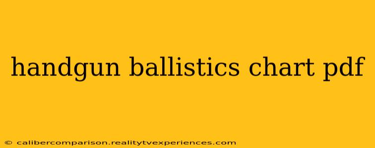 handgun ballistics chart pdf