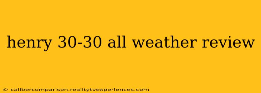 henry 30-30 all weather review