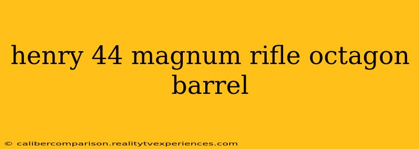 henry 44 magnum rifle octagon barrel